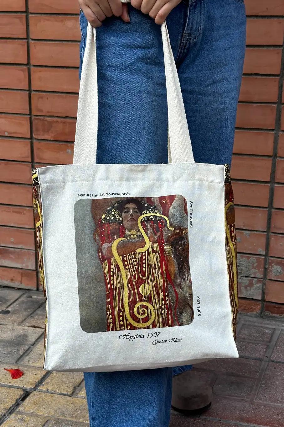 Gustav Klimt's Hygieia - Tote Bag - Artsy Tote Bag | My Turtle
